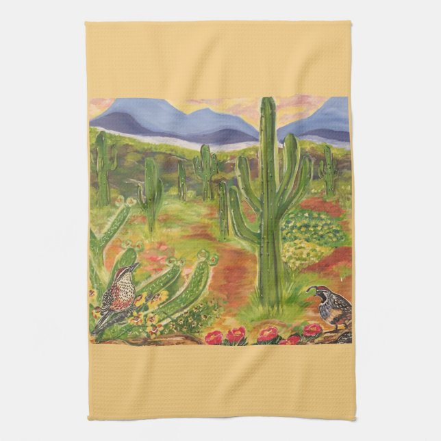 Southwestern Art Tea Towel (Vertical)