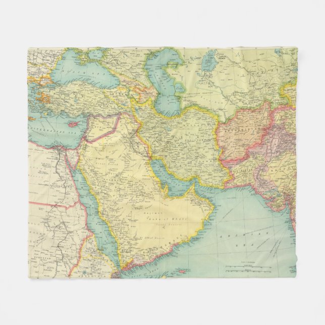 Southwestern Asia Fleece Blanket (Front (Horizontal))