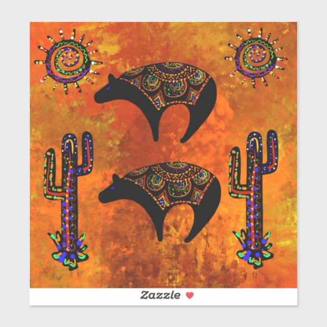 Southwestern Bear Art (Sheet)