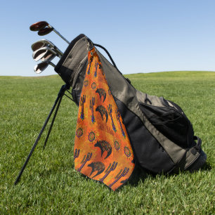 Southwestern Bear Art Golf Towel