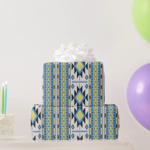 Southwestern Blue And Green Wrapping Paper