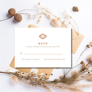 Southwestern Boho Desert Wedding  RSVP Card