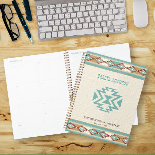 Southwestern boho tribal folk patterns custom planner