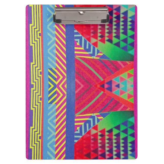 southwestern borders and triangles collage clipboard (Front)