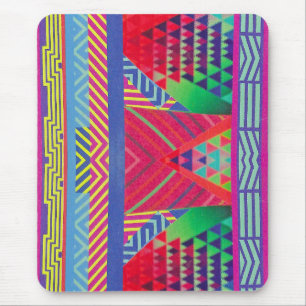 southwestern borders and triangles collage mouse mat