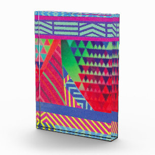 southwestern borders and triangles collage photo block