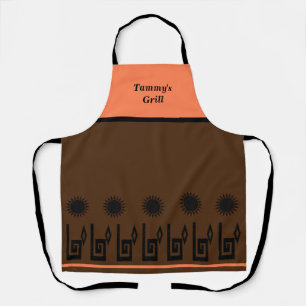 Southwestern Brown Coral Restaurant Apron