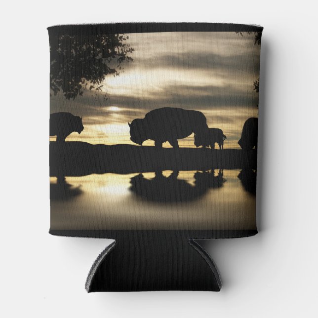 Southwestern Buffalo In the Sunset Can Cooler (Front)