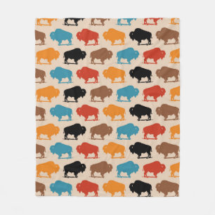 Southwestern Buffalo Pattern Fleece Blanket