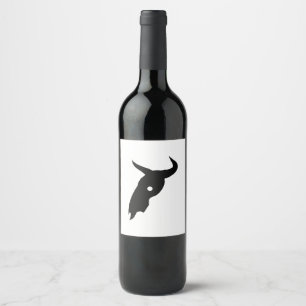 Southwestern Bull Skull Wine Label