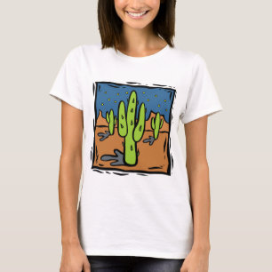 Southwestern Cactus Design Art T-shirt