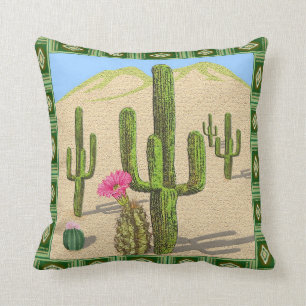 southwestern cactus pillow