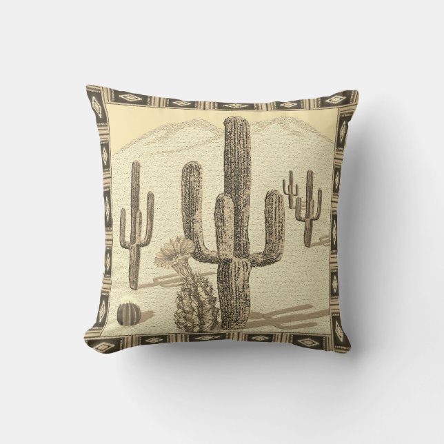 southwestern cactus pillow (Front)