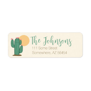 Southwestern Cactus Return Address Labels Cute