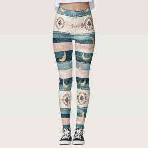 Southwestern Celestial Pattern - Desert Style Leggings