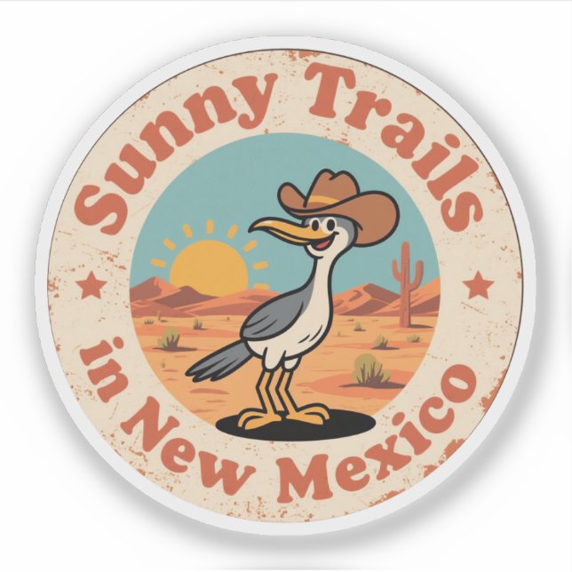 Southwestern Charm_ New Mexico Roadrunner Vintage  (Front)