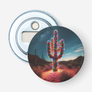 Southwestern Christmas desert cactus Bottle Opener