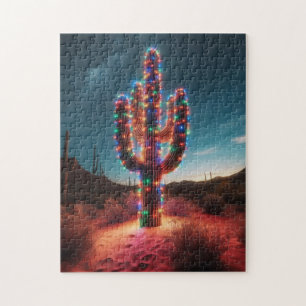 Southwestern Christmas desert cactus Jigsaw Puzzle