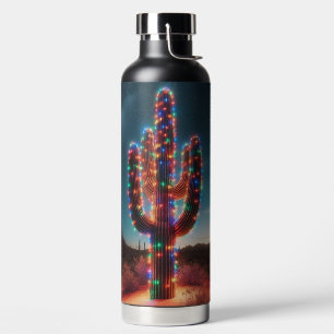 Southwestern Christmas desert cactus  Water Bottle