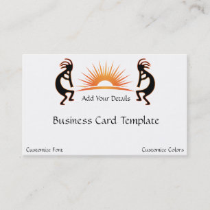 Southwestern Colourful Logo Kokopelli Business Car Business Card