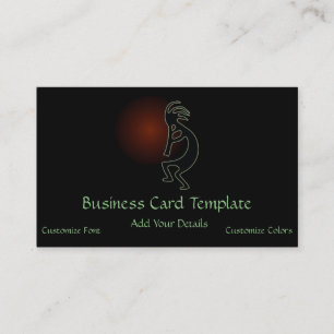 Southwestern Colourful Logo Kokopelli Business Car Business Card
