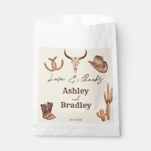 Southwestern country ranch western cowgirl wedding favour bags