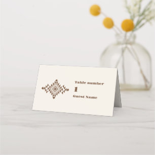 Southwestern Country Ranch Western Wedding Place Card