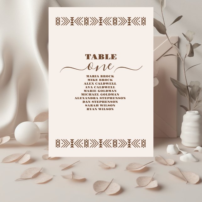 Southwestern Country Ranch Western Wedding Table Number (Creator Uploaded)