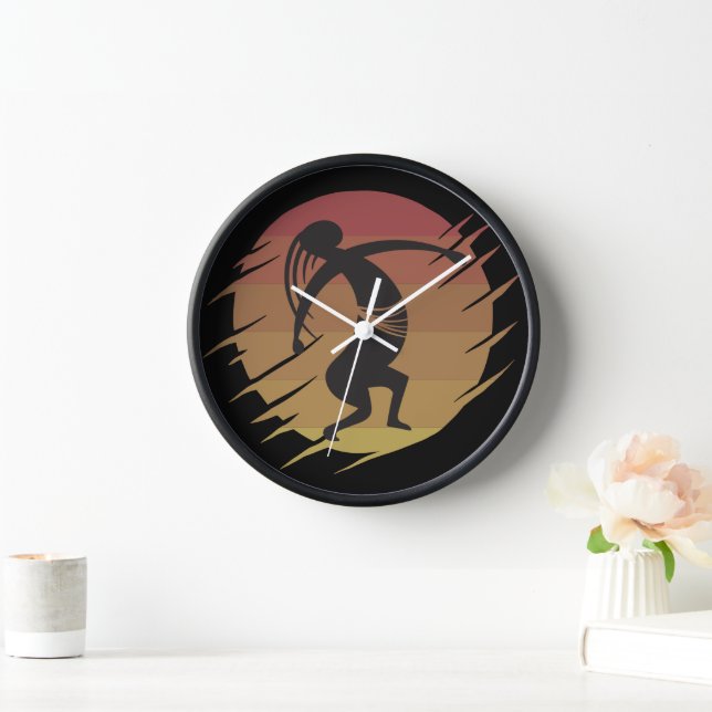 Southwestern Dancing Kokopelli  Clock (Home)