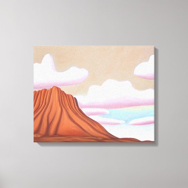 Southwestern Desert and Mesa Minimalist Art Canvas Print (Front)