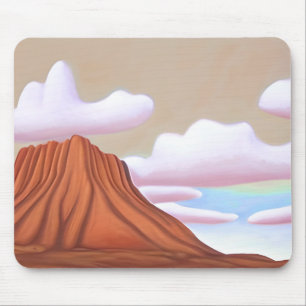 Southwestern Desert and Mesa Minimalist Art Mouse Mat