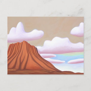 Southwestern Desert and Mesa Minimalist Art Postcard