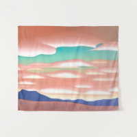 Southwestern Desert and Sky Minimalist Art  