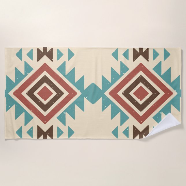 Southwestern Desert Beach Towel (Front)