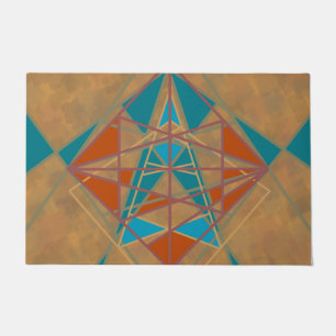 Southwestern Desert Indian Star Man Design Art Doormat