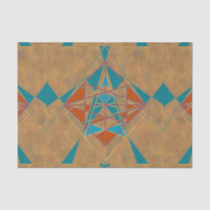 Southwestern Desert Indian Star Man Design Art Tissue Paper