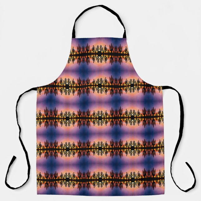 Southwestern Desert Landscape Cactus Sunrise Image Apron (Front)