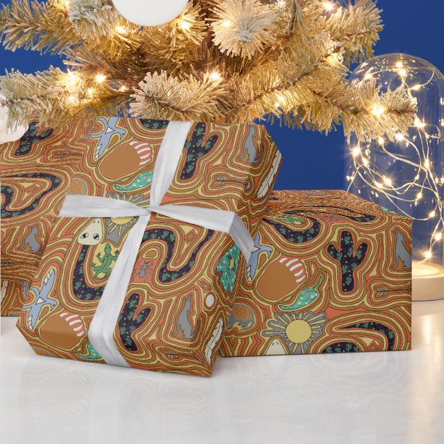 Southwestern Desert Life Christmas Wrapping Paper (Holidays)