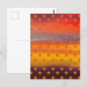 Southwestern Desert Stars And Stripe Abstract Art Postcard