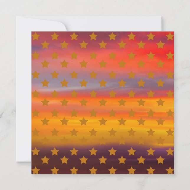 Southwestern Desert Stars And Stripes Abstract Art Card (Front)