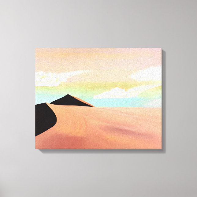 Southwestern Desert with  Dunes Minimalist Art Canvas Print (Front)