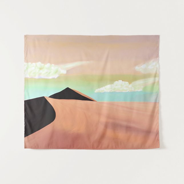 Southwestern Desert with  Dunes Minimalist Art Tapestry (Front (Horizontal))