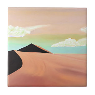 Southwestern Desert with  Dunes Minimalist Art Tile