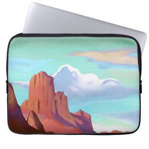 Southwestern Desert with Mountains Minimalist Art Laptop Sleeve