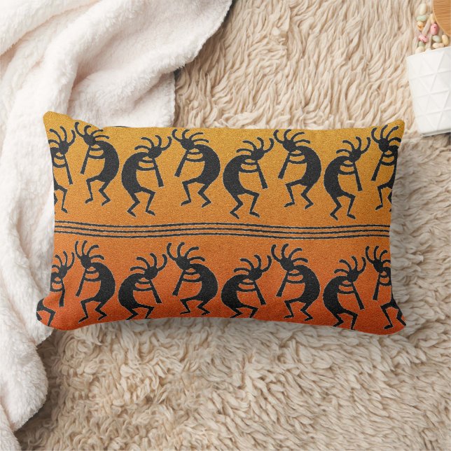 Southwestern Design Kokopelli Decorative Lumbar Cushion (Blanket)
