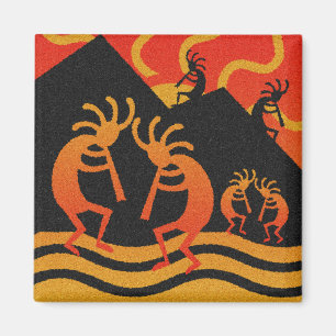 Southwestern Design Kokopelli Desert Sunset Magnet
