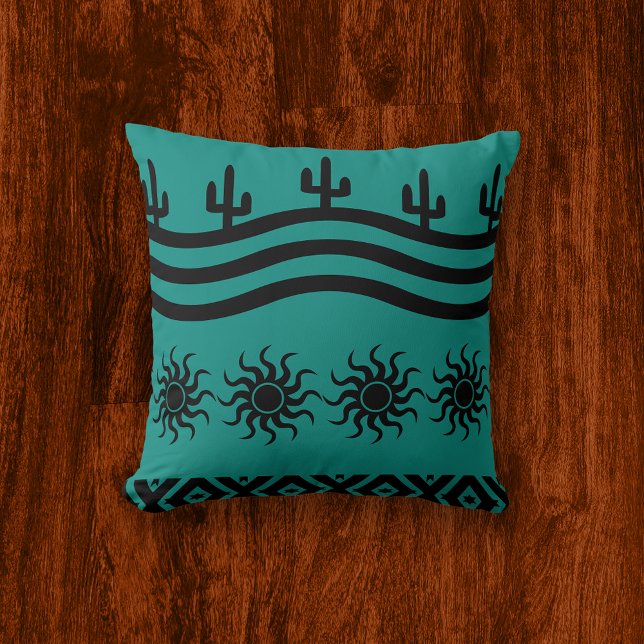 Southwestern Design Teal Pattern Cushion (Creator Uploaded)