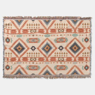 Southwestern Earth Tone Diamond Pattern Throw Blanket