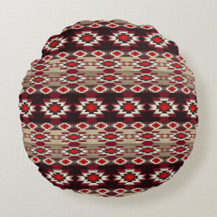 Southwestern ethnic native pattern round cushion
