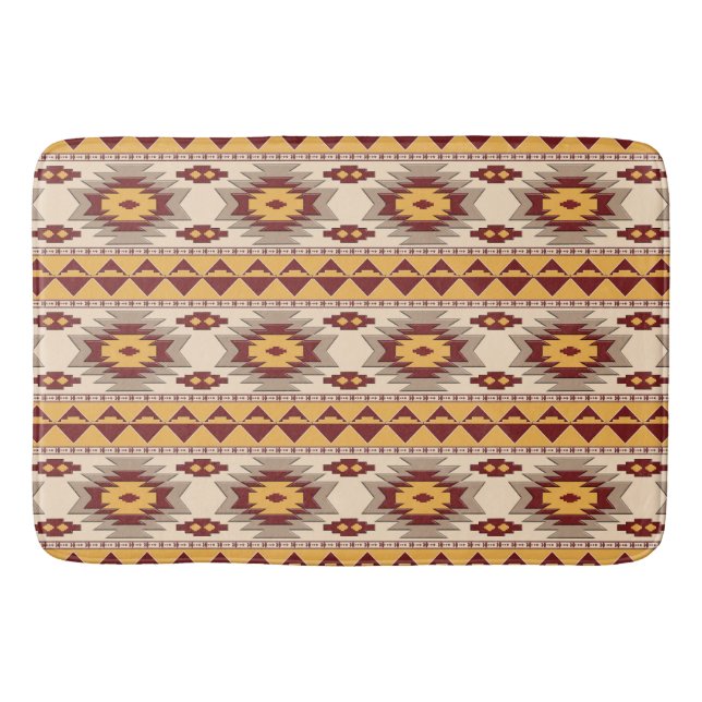 southwestern ethnic pattern bath mat (Front)